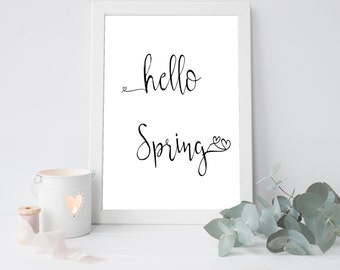 Spring Home decor, Spring Printable, Minimalist Home Decor, Typography Print, Country Home Decor, Easter Home Decor, Neutral Home Decor