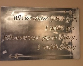 Wherever you go, I will go sign