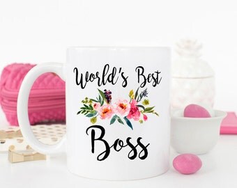World's Best Boss, Worlds best boss, gift for boss, boss gift, best boss ever, coworker gift, gift for her, Boss Appreciation, Birthday Mug