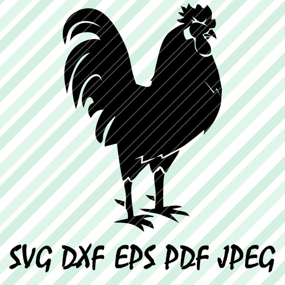 Download Chicken Rooster SVG Cut Files DXF Eps Pdf Silhouette cameo or