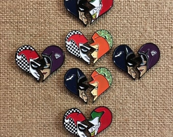 Achey Breaky Batman Enamel Lapel Hat Pin Sets - Joker, Harley Quinn, Catwoman