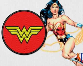 Wonder Woman Patch machine embroidery design. DC Superhero. Justice League embroidery. Embroidery file