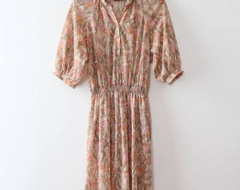 vintage 1970s dress // 70s sheer day dress