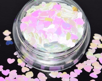 100 g/93,33 EUR - bag glitter heart heart GlitzerPulver Hexagon 3 g tinker sparkle iridescent new