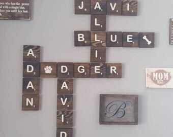 Family Scrabble Tiles | Farmhouse Sign | Farmhouse Decor | Rustic Decor | Rustic Sign | Rustic | Wood Sign | Framed Sign | Farm style | Art