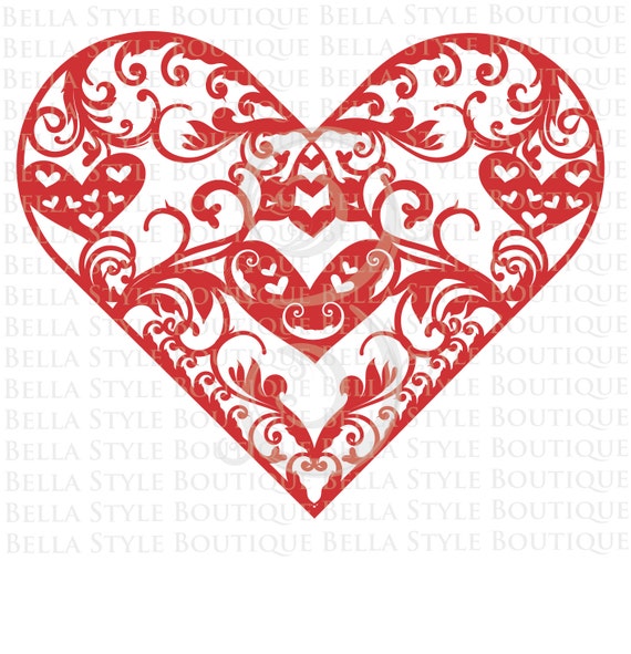 Download Heart Filigree Lace Valentine svg cut file from BellaStyle ...