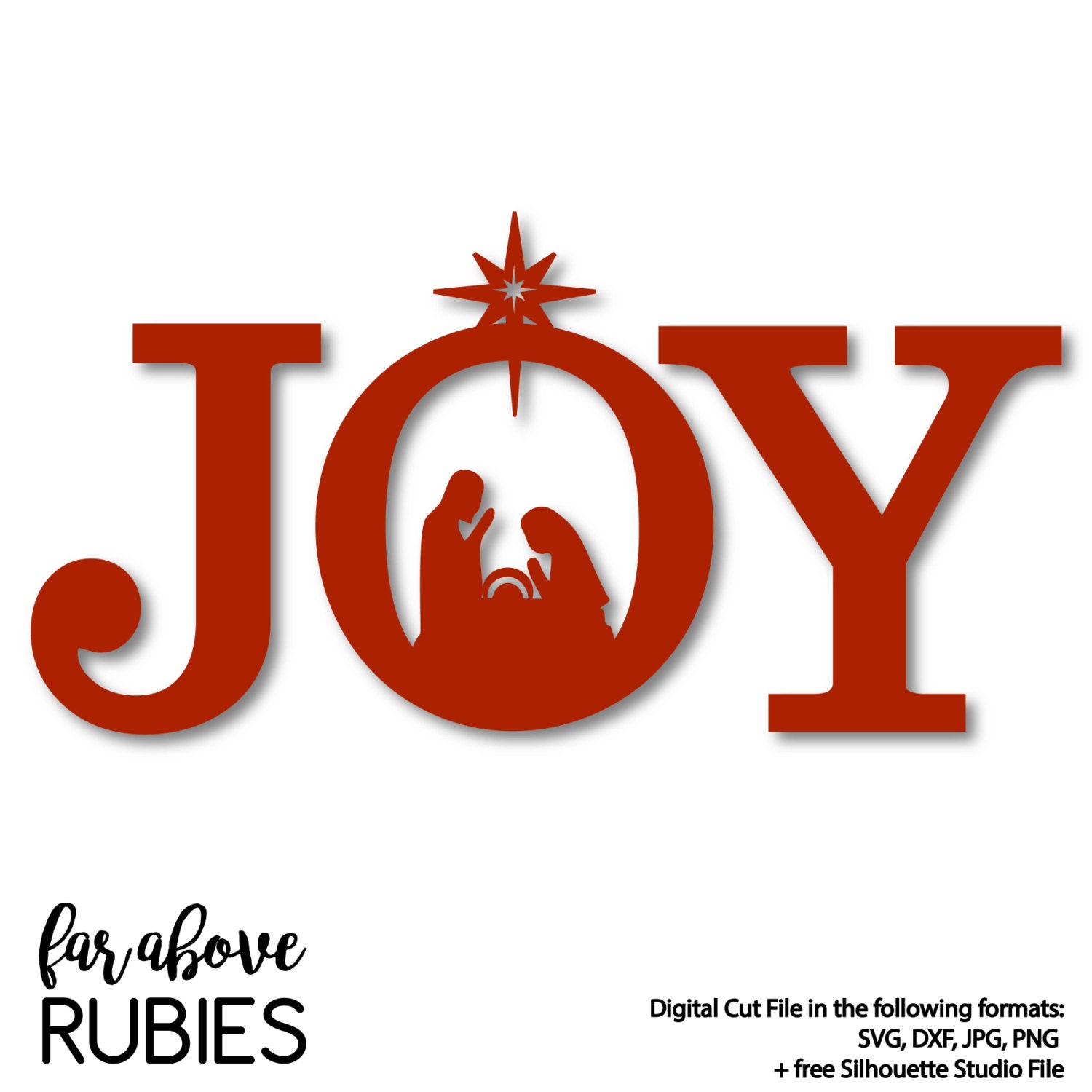 Download JOY Nativity Christmas SVG, DXF, png, jpg digital cut file ...