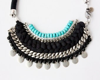 Negro y turquesa | Etsy