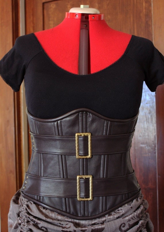 Genuine Leather Underbust Corset by Northwic steampunk buy now online