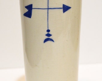 Lagardo Tackett style pottery vase MCM signed