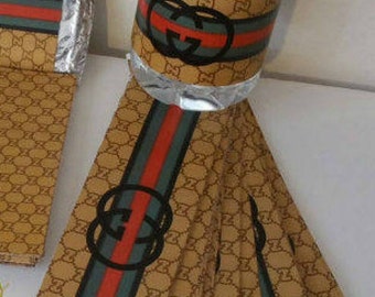 Designer inspired water bottle labels. Gucci inspired water bottle labels only (20