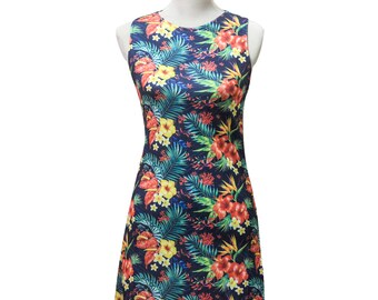 Tropical Dress, Hawaiian Dress, Hibiscus Dress, Tropical Floral Dress, Summer Floral Dress, Beach Wear, Beach Party Dress, Plant Dress