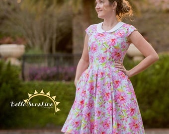 Alice, Pleated Dress, pattern, womens dress pdf, PDF Sewing Pattern, sewing pattern, dress pattern pdf, womens pdf pattern, sewing pdf