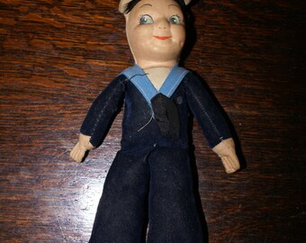 QUEEN ELIZABETH 2 SAILOR Doll, Nora Wellings Style Cruise Ship Souvenir