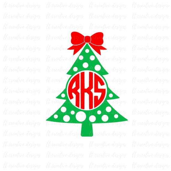 Download Christmas Tree Monogram, Christmas Tree SVG, Christmas SVG ...