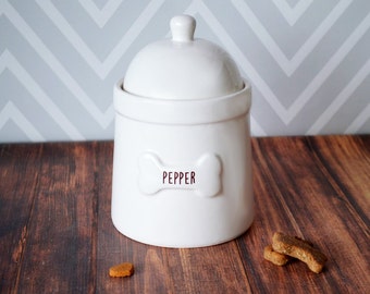 Large Dog Treat Jar - Personalized with Name