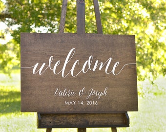 Wood Welcome Signs Wedding, Welcome to Our Wedding Sign, Welcome to the Wedding of Sign, Wooden Wedding Welcome Signs, Rustic Welcome Sign