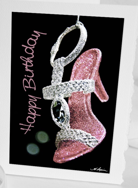 Shoe Birthday Card Photo Greeting Blank notecard Fine