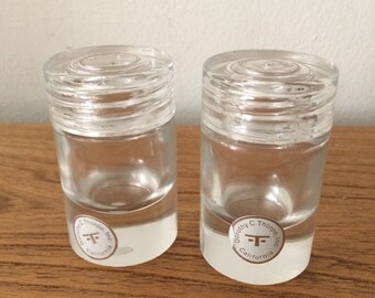 Vintage Glass Dorothy Thorpe Modern Salt and Pepper Shakers