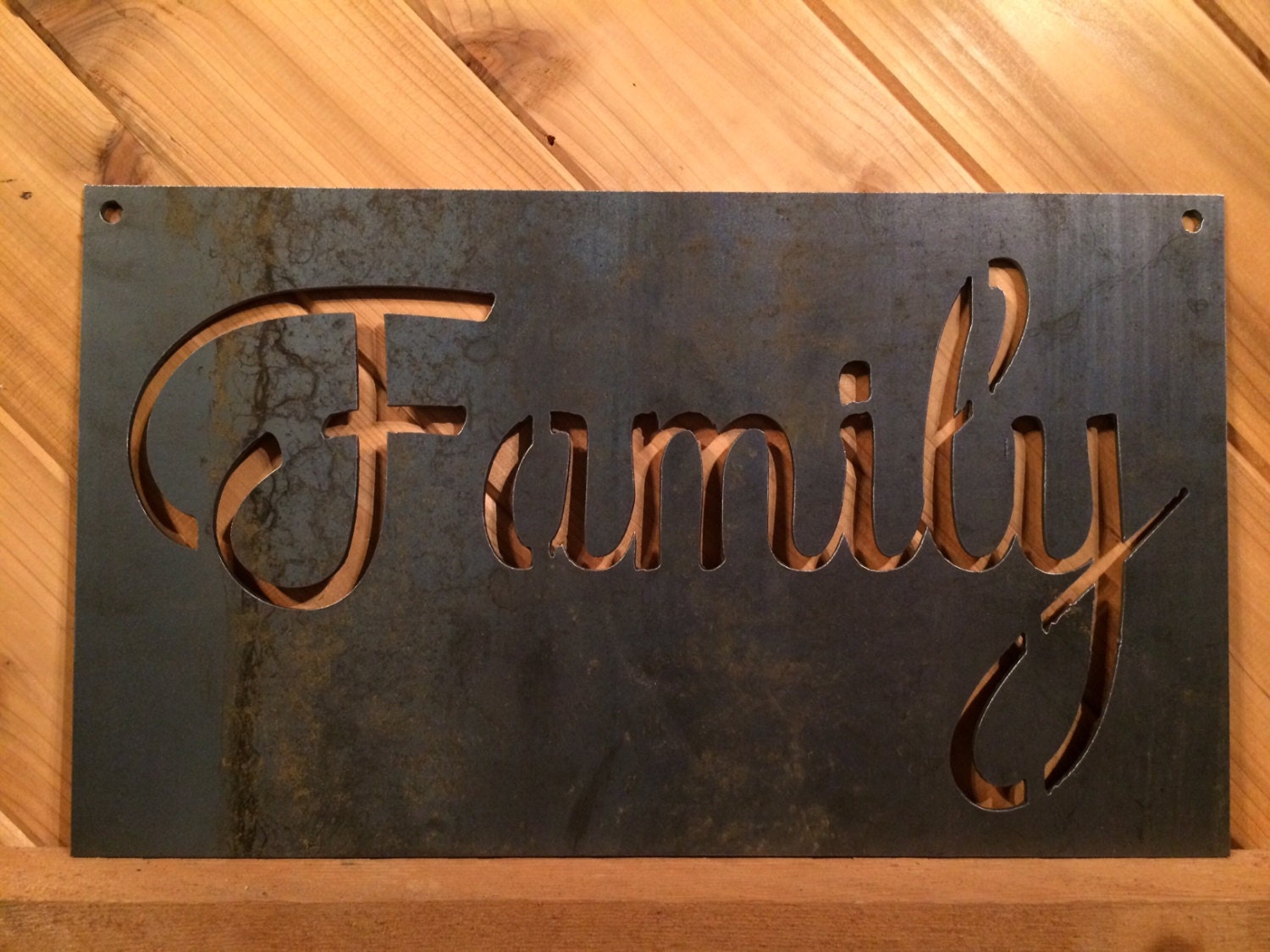 Rustic Metal Family Sign Metal Wall Decor By PrecisionCut on