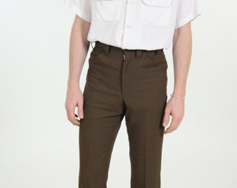 Brown plaid pants | Etsy