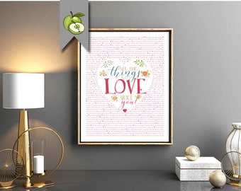 all the things I love about you, Reasons we love you, favourite things, 70th birthday, 80th, Mother's Day, gift for mom, memories, printable