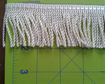 Rayon Fringe trim 2''- 5 cm White