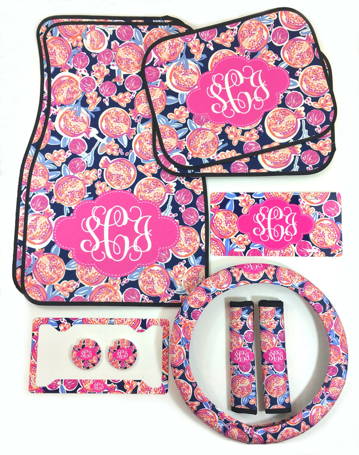 Monogrammed Floor Mats >> Monogrammed Car Accessories Set Car Floor Mats Steering Wheel Monogrammed Floor Mats >> Monogrammed Car Accessories Set Car Floor Mats Steering Wheel