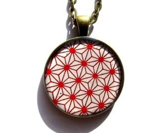 Geometric Necklace red - Minimalist Necklace - Prism Necklace - Bib Necklace - Gifts for Her - Birthday Gift - White - Geometric Jewelry