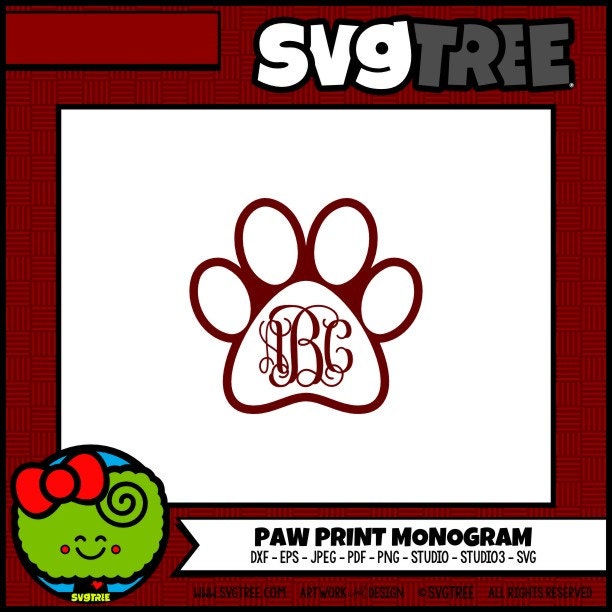 Free Free Paw Print Monogram Svg 298 SVG PNG EPS DXF File