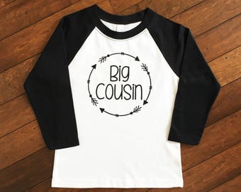Big Cousin Shirt | Pregnancy Announcement Shirt | Big Brother Shirt | Big Cousin Raglan | Big Brother Raglan | Big Cousin Gift