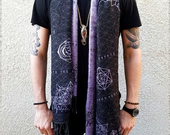 DIVINITY Collection // Festival Shawl/Scarf // Sacred Geometry // Eye of Horus // Third-eye Chakra // Unisex