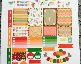 Fiesta Planner Stickers - Cinco De Mayo Stickers - for use with Erin Condren Stickers - Happy Planner Stickers