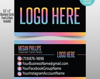 Independent Fashion Retailer Business Card Marketing and Branding Materials Home Office Approved and Personalized 3.5" x 2"