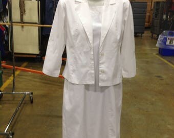 Vintage White Cross Nurses Uniform 2 Piece Dress Made In Canada White