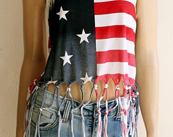 SALE - 4th of July. American Flag Clothing. Music Festival Clothing. . Fringe Tank Top. American Flag Racerback Tank. July 4th. Flag Shirts
