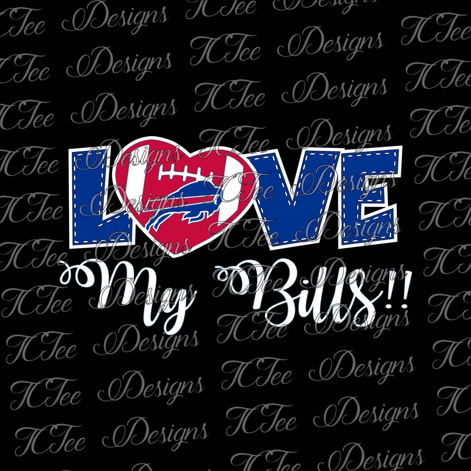 Love My Buffalo Bills NFL SVG File Vector Design Download