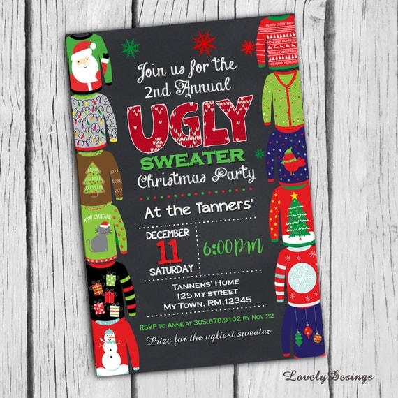Ugly Christmas Sweater Invitations 9
