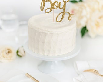 Baby Boy Cake Topper - New Baby Cake Topper - Gender Reveal Cake Topper - Baby Shower Decor - Gender Reveal Party Decor