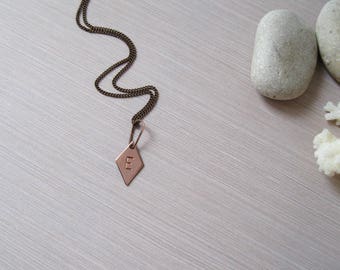 Custom wedding gift Custom bridesmaid gift Initial jewelry Hand stamped necklace Engraved necklace Tiny pendant necklace Bridal shower gifts