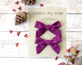 purple pigtail bows, pigtail bows, pigtail set, purple bows, hair bows, toddler hair bows, girls hair bows, stocking stuffer, gift for girls