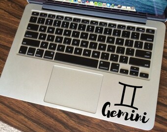 Gemini MacBook Decal, Zodiac Sticker, Twins Star Sign, Zodiac Laptop Decal, Astrology Birthday Laptop Decal, Car Sticker, MacBook Pro Decal