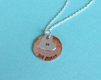 Big Sister Necklace Gift for New Sister Big Sister Jewelry Sister Necklace