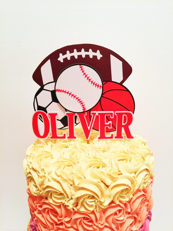 Sports Themed Cake Topper