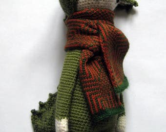Nursery baby gift Green dragon amigurumi Crochet doll Knit animals Handmade doll Stuffed animals Crochet toys Animal plush Soft doll Raptor