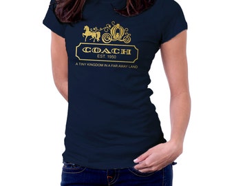 Gold Cinderella Coach Princess Disney T shirt Women Men Children T shirt