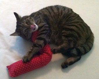 15 in. Giant Cat Kicker Toy W/Catnip Pocket / Catnip Cat Toy / Kitty Kicker Stick