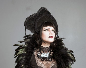 feather shrug double black bolero Diana