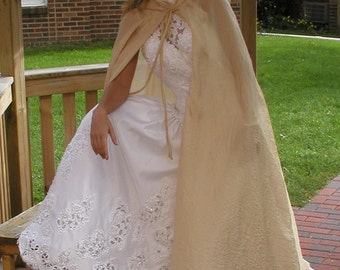Semi Sheer Gold Wedding Cloak