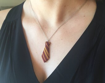 Gryffindor House Tie // Harry Potter Tie // Hogwarts House Tie // Harry Potter Necklace // Hermione Granger // Harry Potter Wedding Jewelry